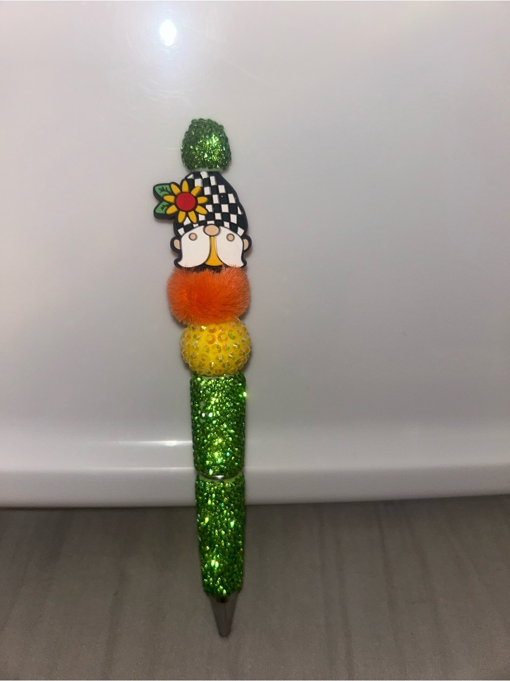 Gnome beaded pen